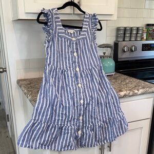 beachlunchlounge Blue and White Striped Dress